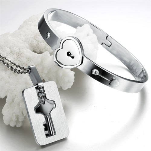 Couple lock bracelet